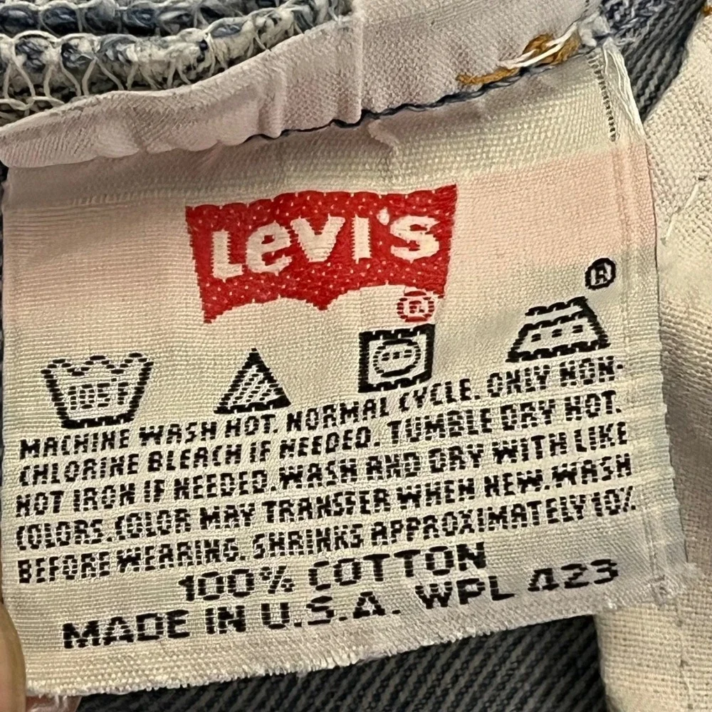 Vtg 90's Levi's 501 XX USA Made Distressed Fade Jeans Tagged 34x31 Fits 29x28